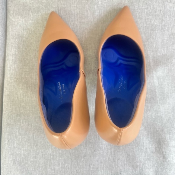 Antonia Saintβ New York Victoria Nude Leather Heels Stilettos Size 7 - Picture 8 of 11